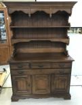 1980'S Cherry Hutch Cabinet