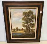 Oil Painting of Farm by Louis Risher