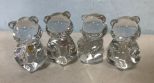 Four Fenton Glass Bear Figures