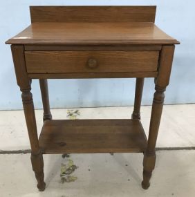 Mahogany Single Drawer Wall Console Table