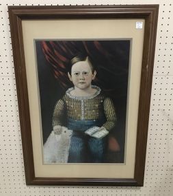Framed Child with Dog Print
