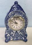 Modern Blue and White Porcelain Small Clock