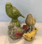 Four Modern Terra Cotta Birds