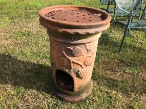 Outdoor Terra Cotta Chiminea