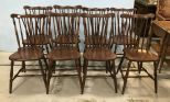 Eight Windsor Style Chairs