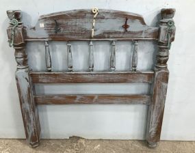 Painted Headboard with Hanging Hooks