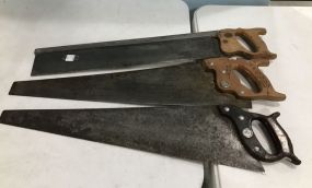 Three Vintage Hand Saws