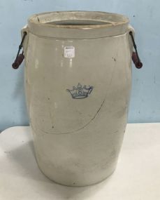 Large Crown Mark No. 8 Stoneware Crock