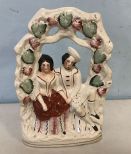 Large Vintage Staffordshire Style Victoria & Albert Figurine