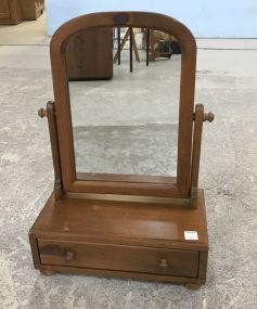 Vintage Maple Dresser Mirror Stand