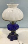 Cobalt Blue Globe Lamp