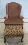 Best Chair Company Queen Anne Chair and Ottoman