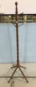 Vintage Wood Hat Rack Stand