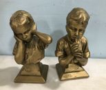 Esco Products 1959 Vintage Chalk Ware Bookends