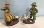 Holland Ceramic Boy and Girl Figurines