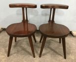 Pair of William Femer Primitive Style Chairs