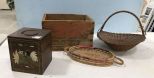 Baskets, Wood Crate, and Containers