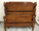 Pair of Maple Early American Style Twin Beds