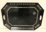 English Black Shape Tole Tray