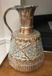 Vintage Ornate Embossed Copper Urn