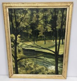 Oil Painting of Landscape Woods