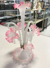 Victorian Style Pink Glass Epergne