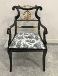 New French Design Black Arm Chair