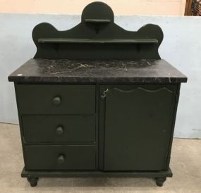 Modern Green Painted Server