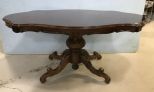 Vintage French Style Turtle Top Pedestal Table