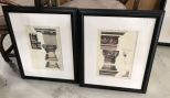 Two Rome Column Architecture Prints