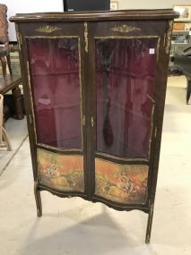 French Style Curio Display Corner Cabinet