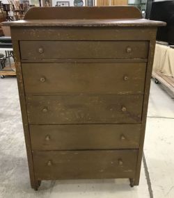 Antique Painted Early American Style Chest of Drawers