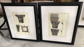 Two Rome Column Architecture Prints