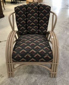 Painted Bamboo Style Arm Chair