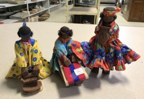 Set of 3 Tarahumara Hand Carved Dolls