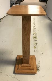 Sold Oak Plant Stand Pedestal