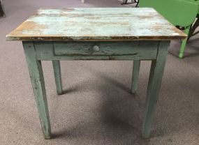 Primitive Hand Made Single Drawer Side Table