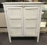 Painted White Primitive Pie Safe