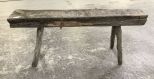 Primitive Hand Made Pig Bench