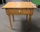 Farmhouse Primitive Single Drawer Side Table