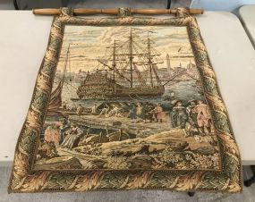 Wall Hanging Ship Tapestry
