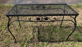 Black Wrought Iron Coffee Table