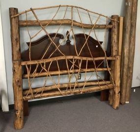Queen Size Log Style Bed
