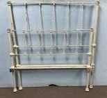 Antique Painted White Iron Bed