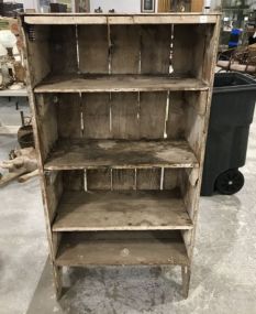 Primitive Home Made Wood Storage Case