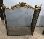 Antique Style Brass Fire Screen