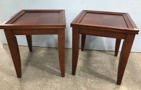Pair of Coaster Cherry Side Table