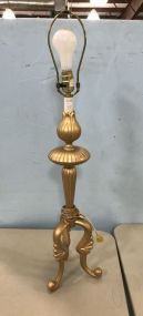 Metal Gold Gilt Footed Table Lamp