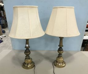 Vintage Pair of Brass Lamps