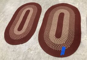 Pair of Small Woven Oval Rugs